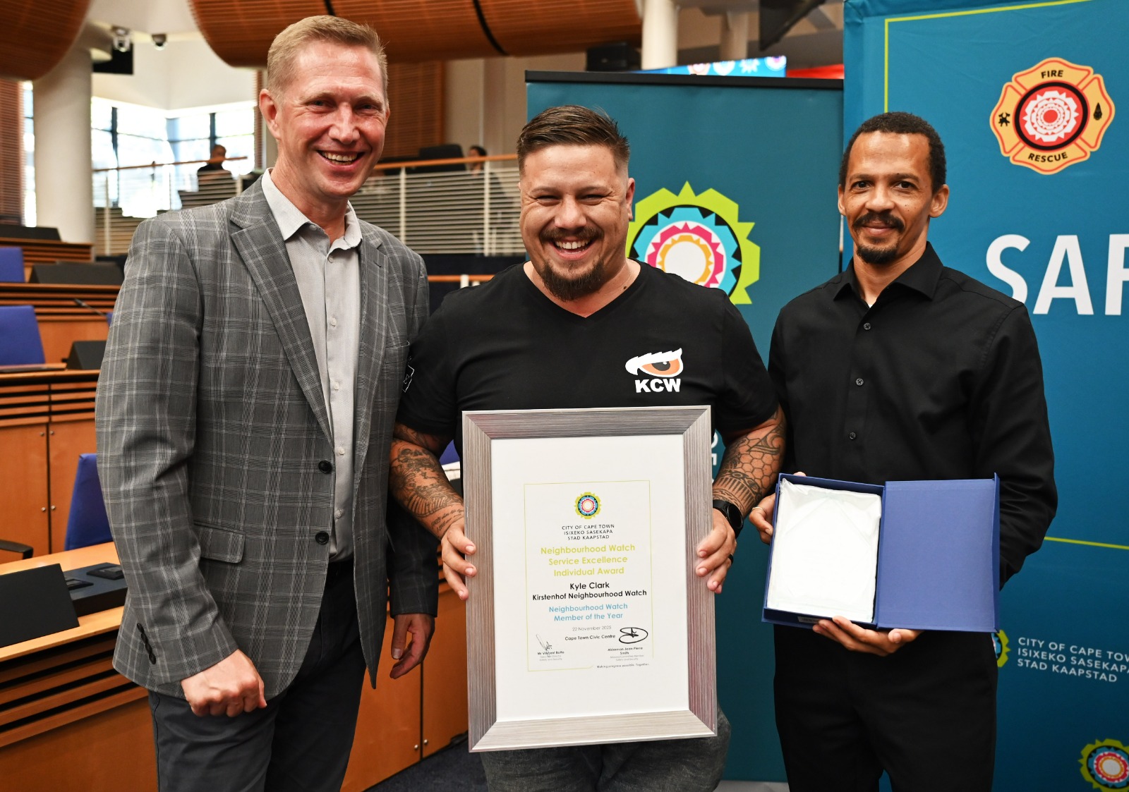 Kyle Clark receives his awards - Best NHW Member 2025